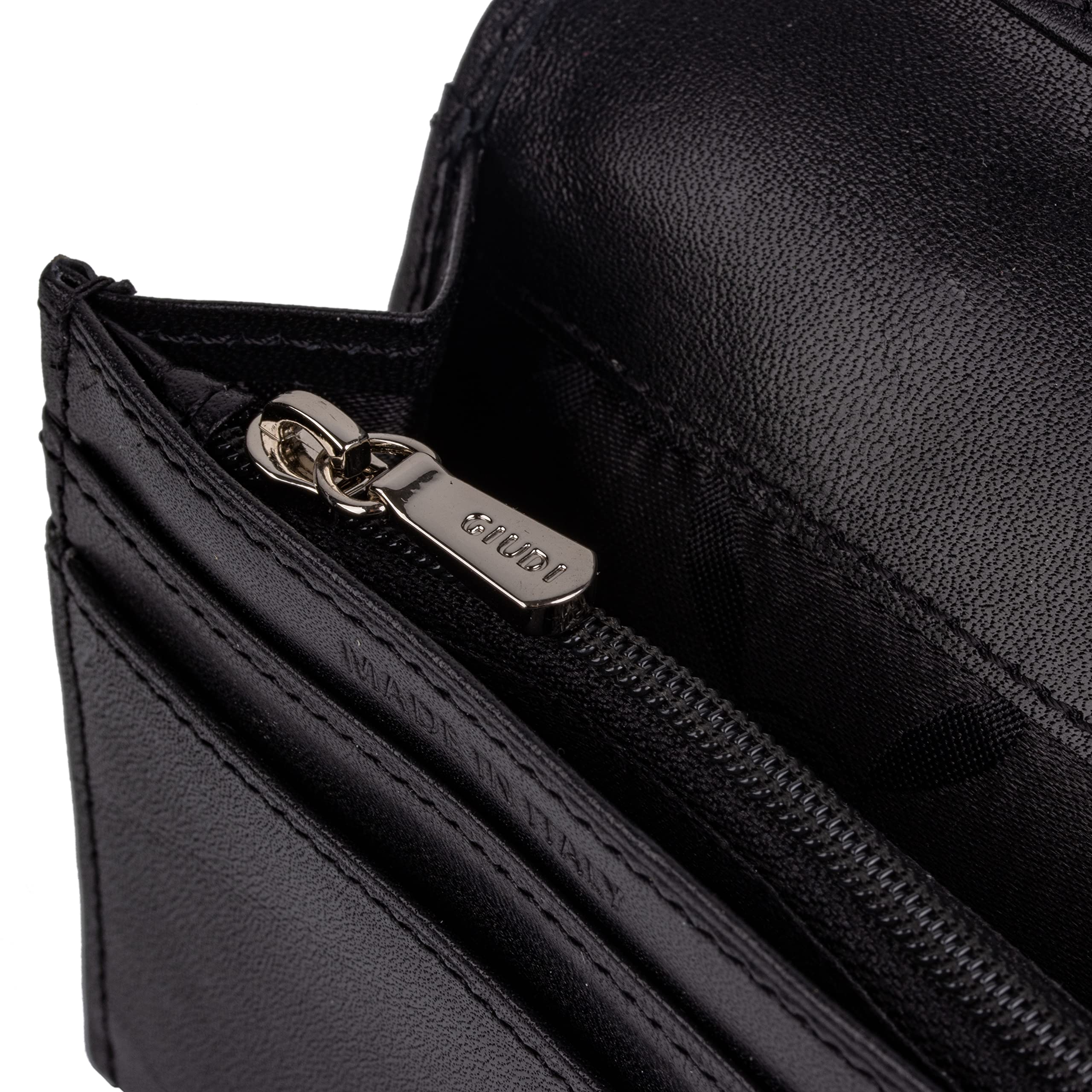 Giudi Stylish Women's Wallet - Genuine Italian Leather Elegant Ladies Purse for Everyday Use & Special Occasions