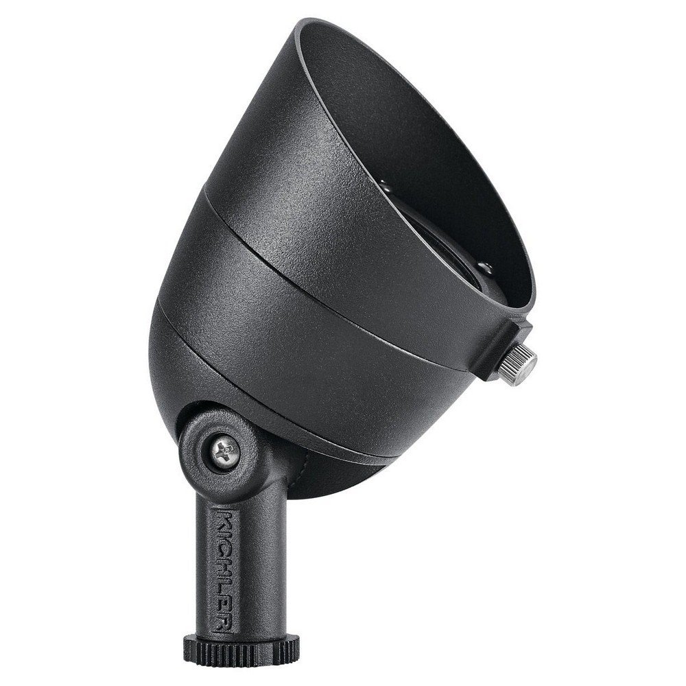 Kichler 16158BKT27 Textured Black LED Landscape Lighting - 3.5 Inch Transitional Accent Light for Outdoor Gardens, Pathways & Patios