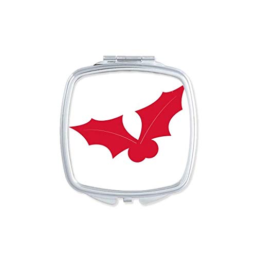 DIYthinker Red Leaf Festival Mirror - Portable Compact Pocket Makeup Mirror with Double Sided Glass for Travel, Home & On-the-Go Touch Ups