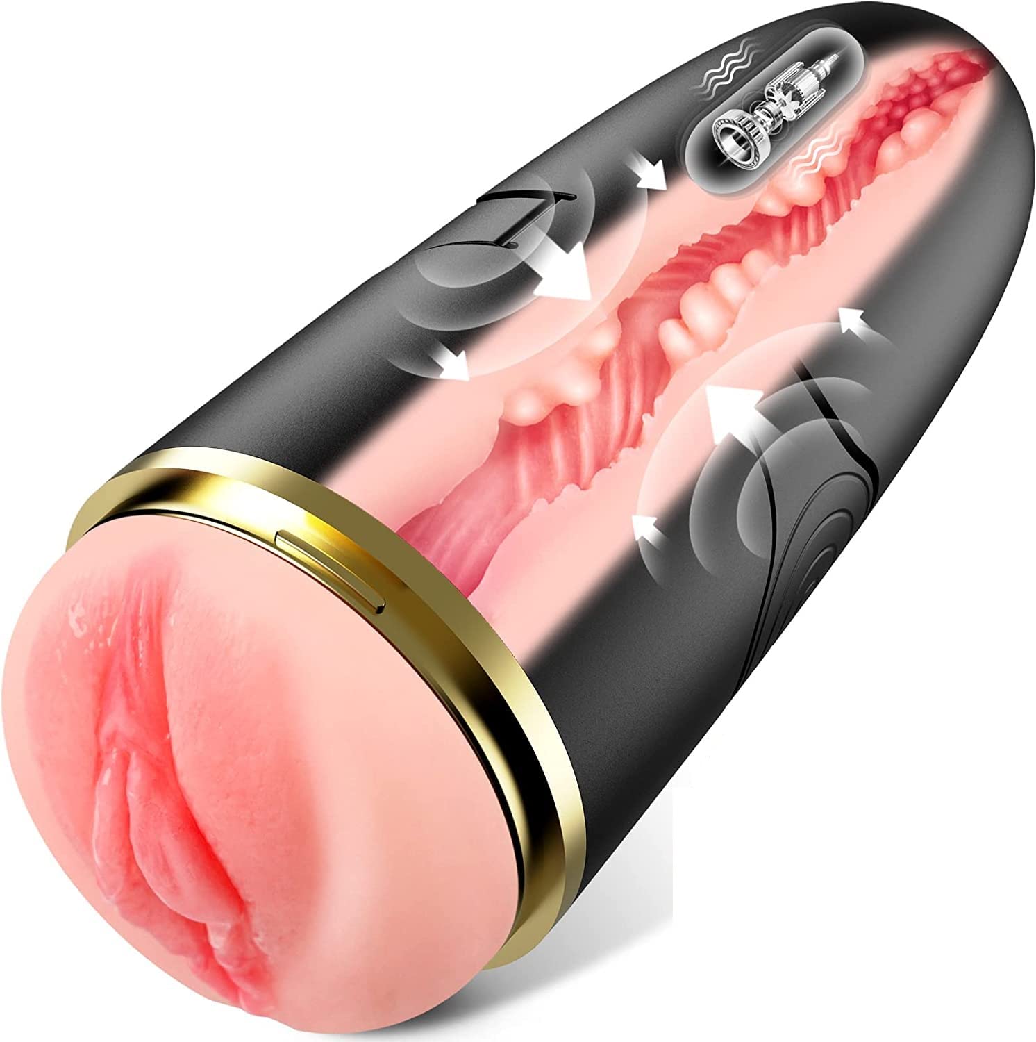 Realistic 3D Automatic Male Masturbator - Hands-Free Vibrating Penis Sleeve for Men | Adult Sex Toy for Solo Play & Couples Use | Perfect for Discreet Pleasure & Enhanced Intimacy