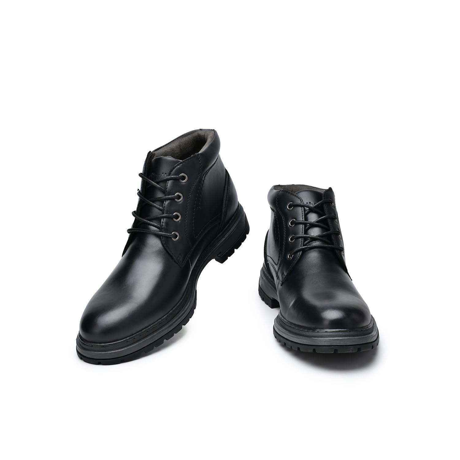 Men's Chukka Boots - Casual Ankle Boots for Motorcycle & Combat | Black Leather Boots for Everyday Wear & Outdoor Adventures