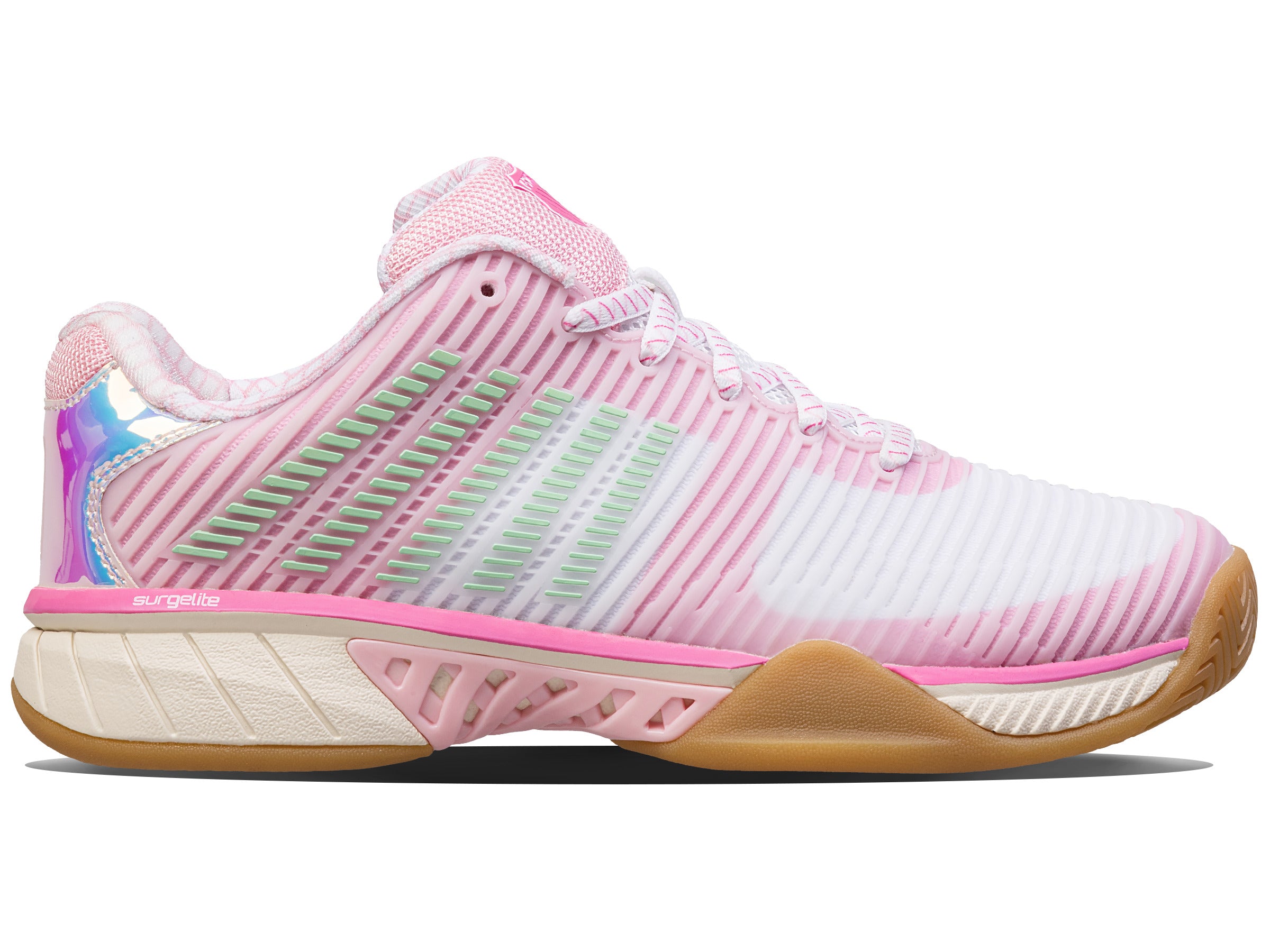 Hypercourt Express 2 Lucky in Love Women's Tennis Shoes - White/Peony/Biscayne | Lightweight & Durable for Court Sports, Casual Wear & Gym Workouts