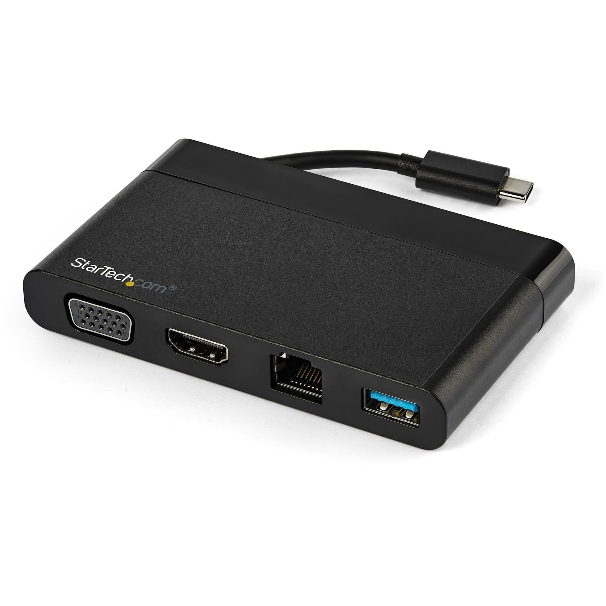 StarTech.com USB C Hub Multiport Adapter - 4K HDMI, VGA, Gigabit Ethernet & 3 USB 3.0 Ports - Compact USB-C Travel Docking Station for MacBook Pro/Air, Chromebook & Windows Laptops (DKT30CHVCM) - Perfect for Home Office, Business Travel & Remote Work