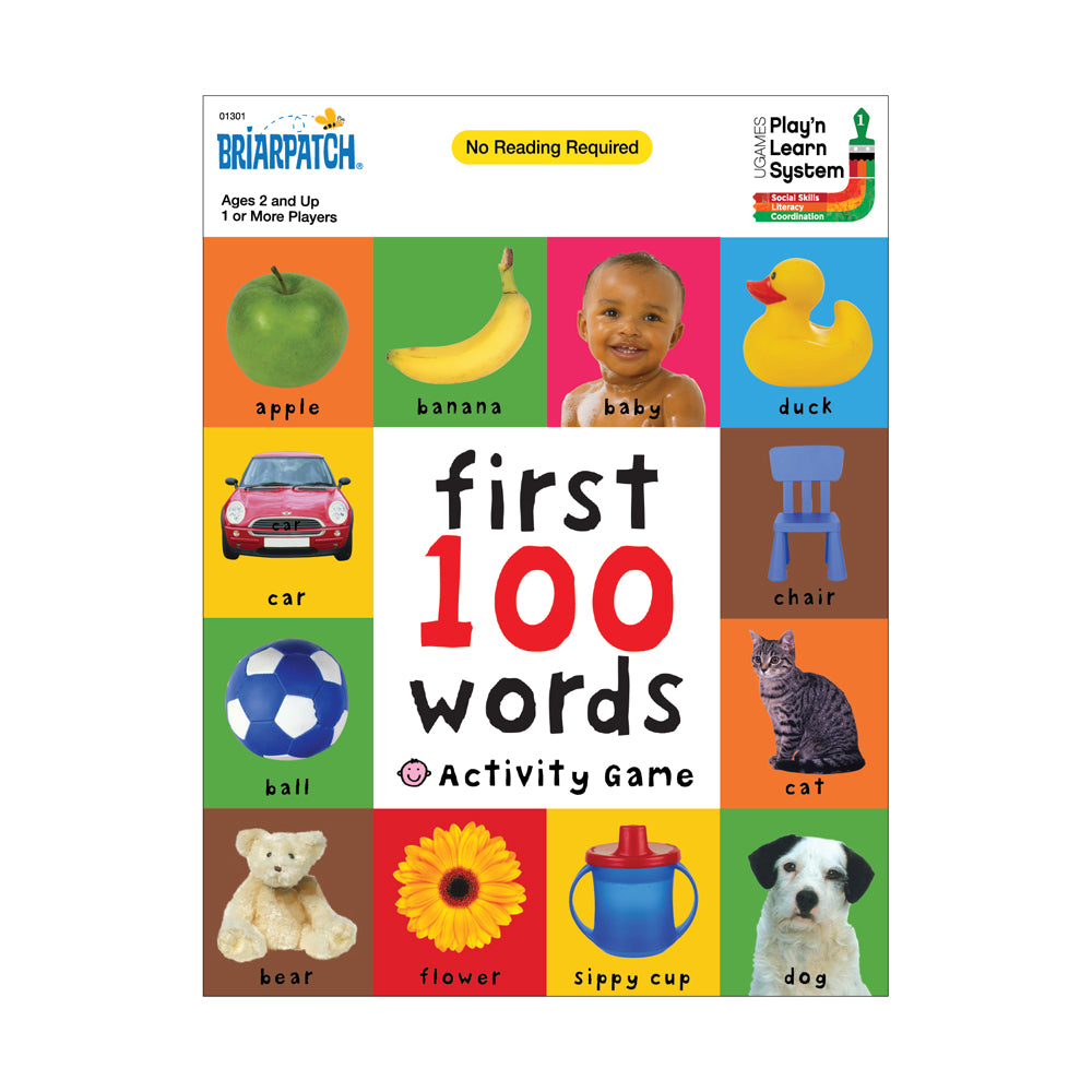 Briarpatch First 100 Words Activity Game - Educational Vocabulary & Counting Learning Toy for Toddlers | Perfect for Preschool Learning, Homeschooling & Family Game Night