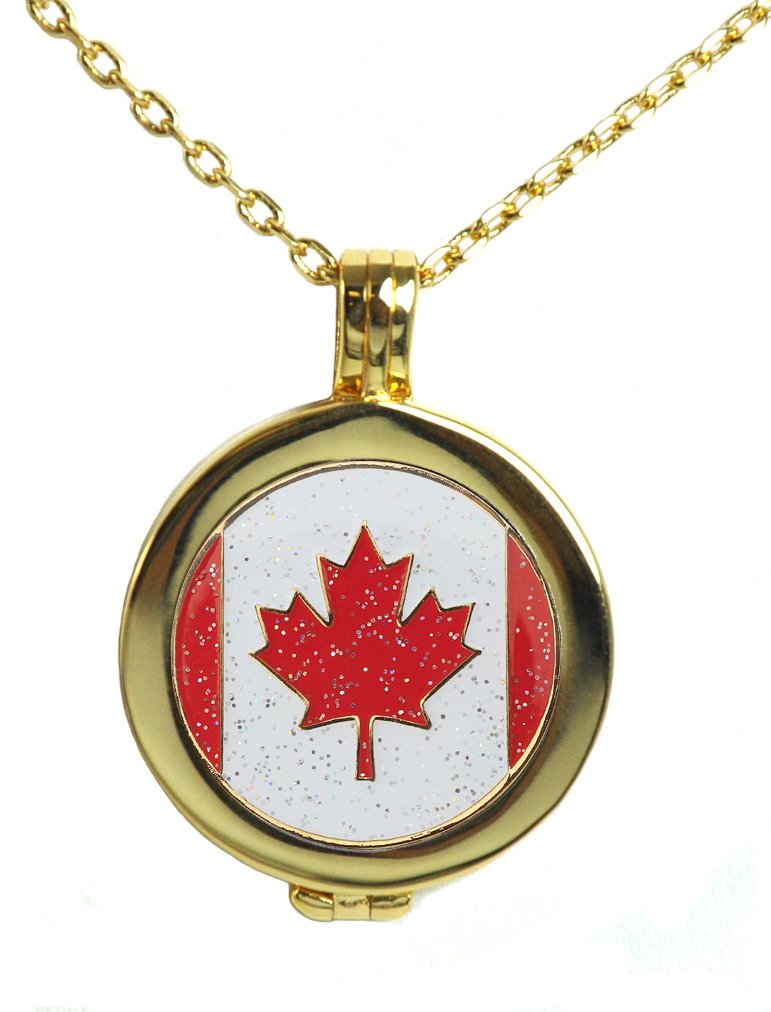Navika Gold Live Love Life Necklace with Glitzy Canada Charm - Elegant Dainty Jewelry for Women, Perfect for Valentine's Day Gifts, Anniversary Presents & Everyday Wear