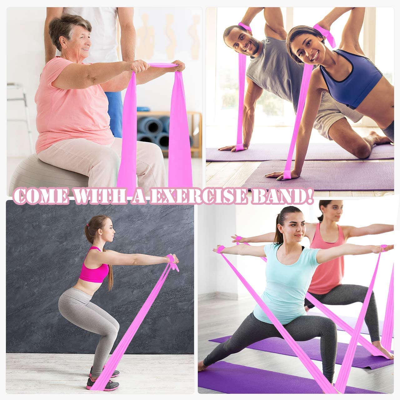 Figure 8 Resistance Band - Arm, Back & Shoulder Exercise Elastic Rope for Yoga, Pilates & Physical Therapy | Home Gym Workout Equipment for Stretching, Foot & Leg Training | Perfect for Fitness Enthusiasts & Rehabilitation