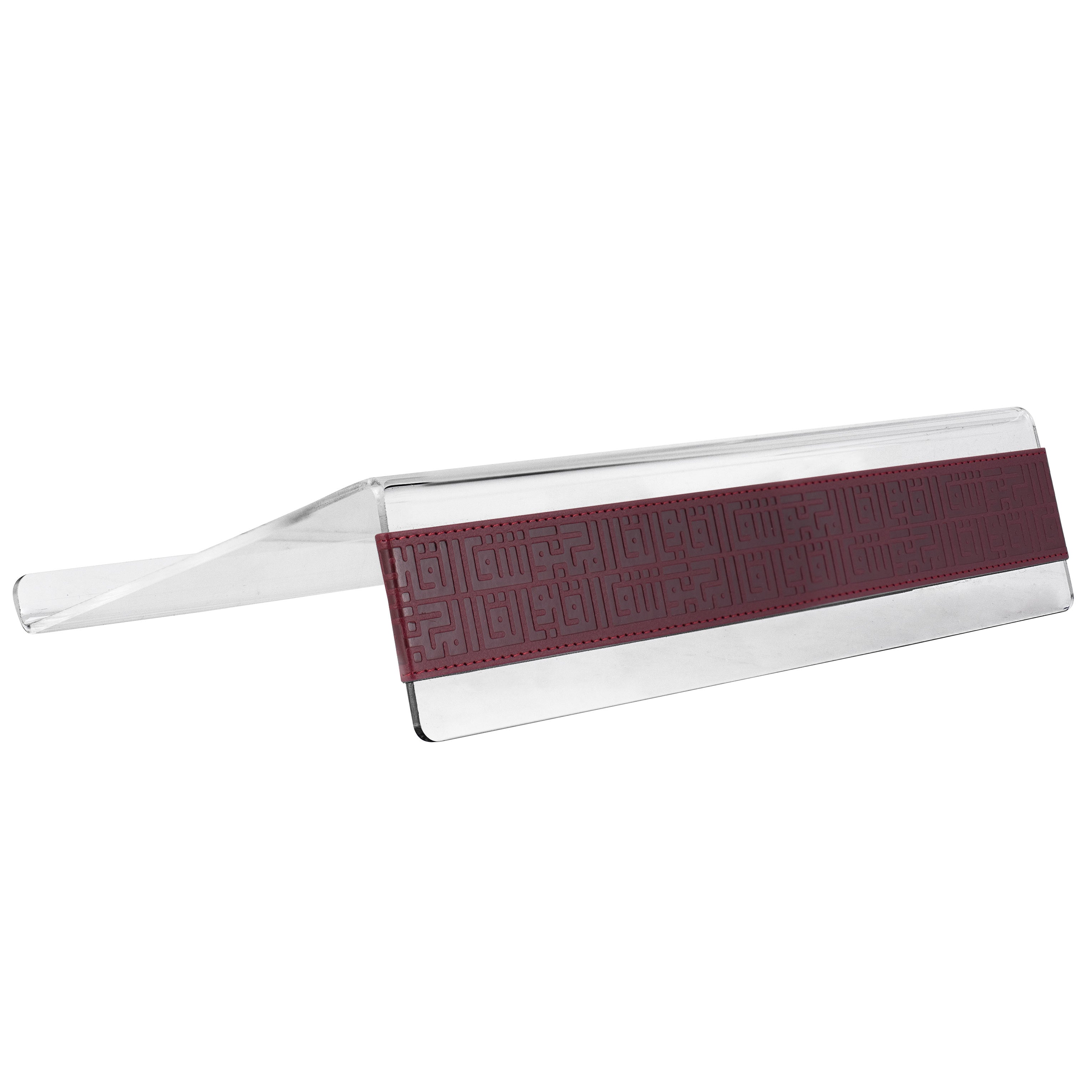 Dimlaj Shafa Acrylic Laptop Stand - Adjustable Ergonomic Computer Riser for Desk, Home & Office (Maroon) - Perfect for Work, Study & Streaming to Improve Posture & Airflow