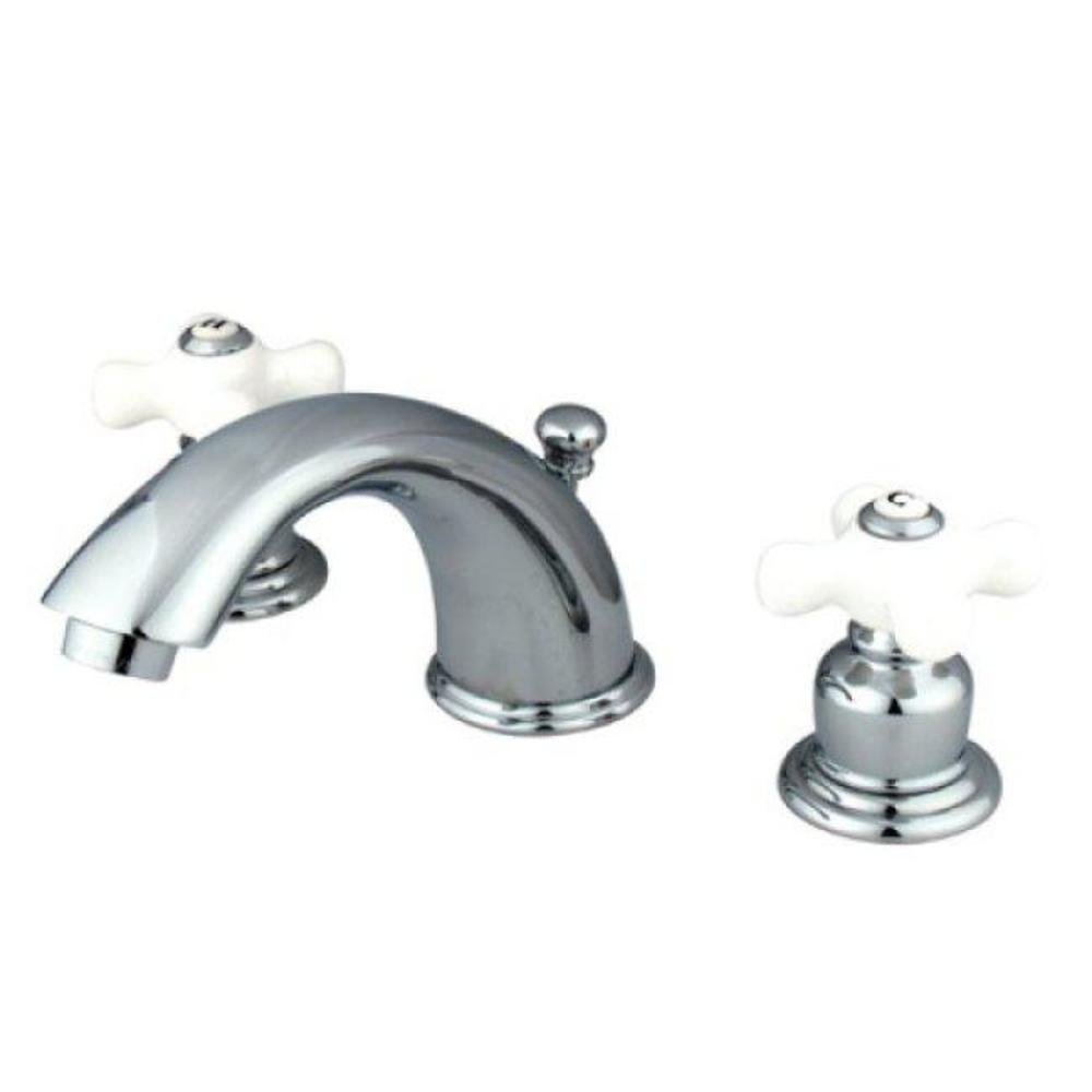 Magellan Widespread Bathroom Faucet with Double Porcelain Cross Handles - Vintage Style Sink Faucet for Bathroom Vanity, Powder Room & Guest Bath - Perfect for Traditional & Classic Home Decor