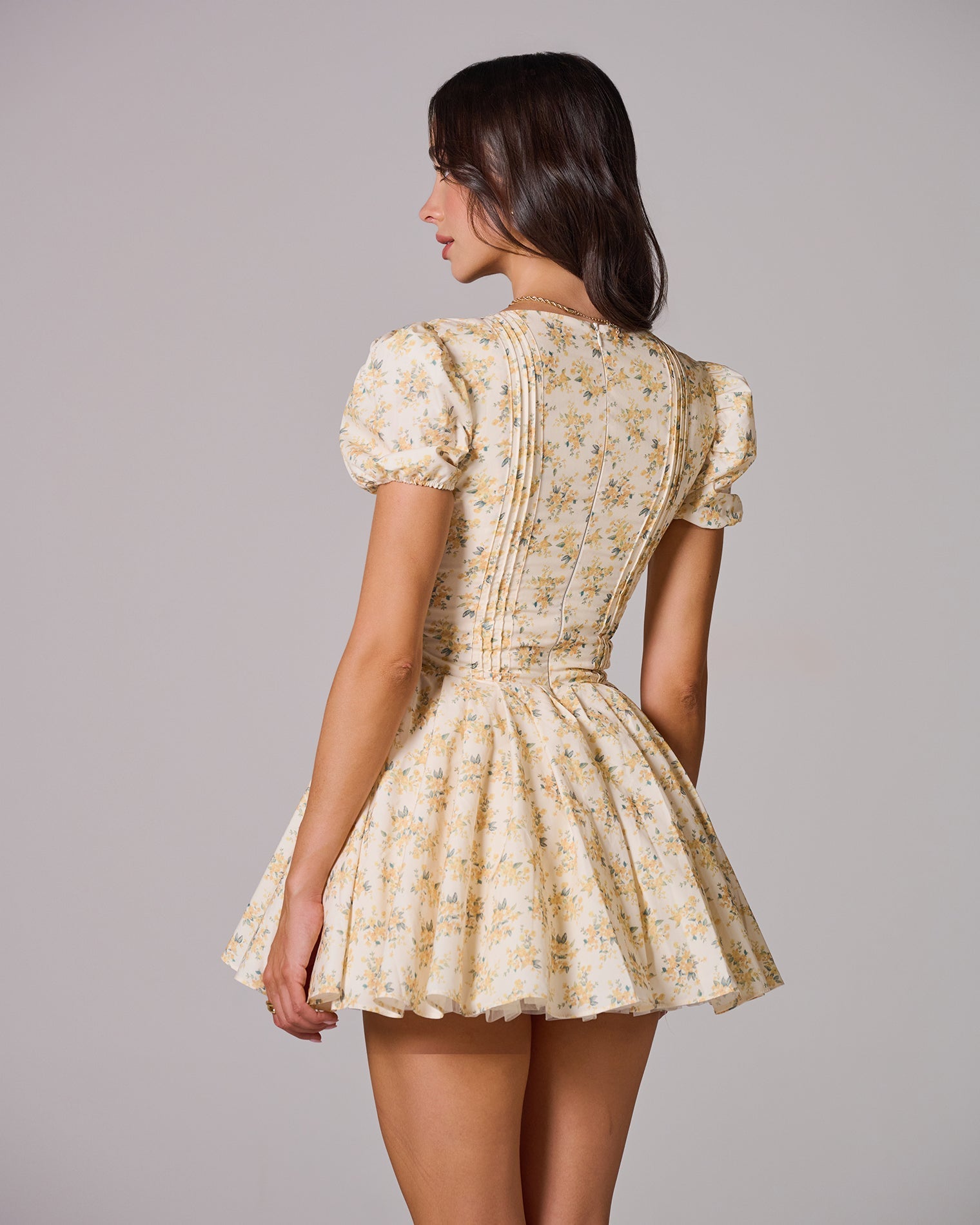 CARLOTTA Floral Pleated Mini Dress - Women's Summer Party Cocktail Dress for Weddings, Dates & Special Occasions