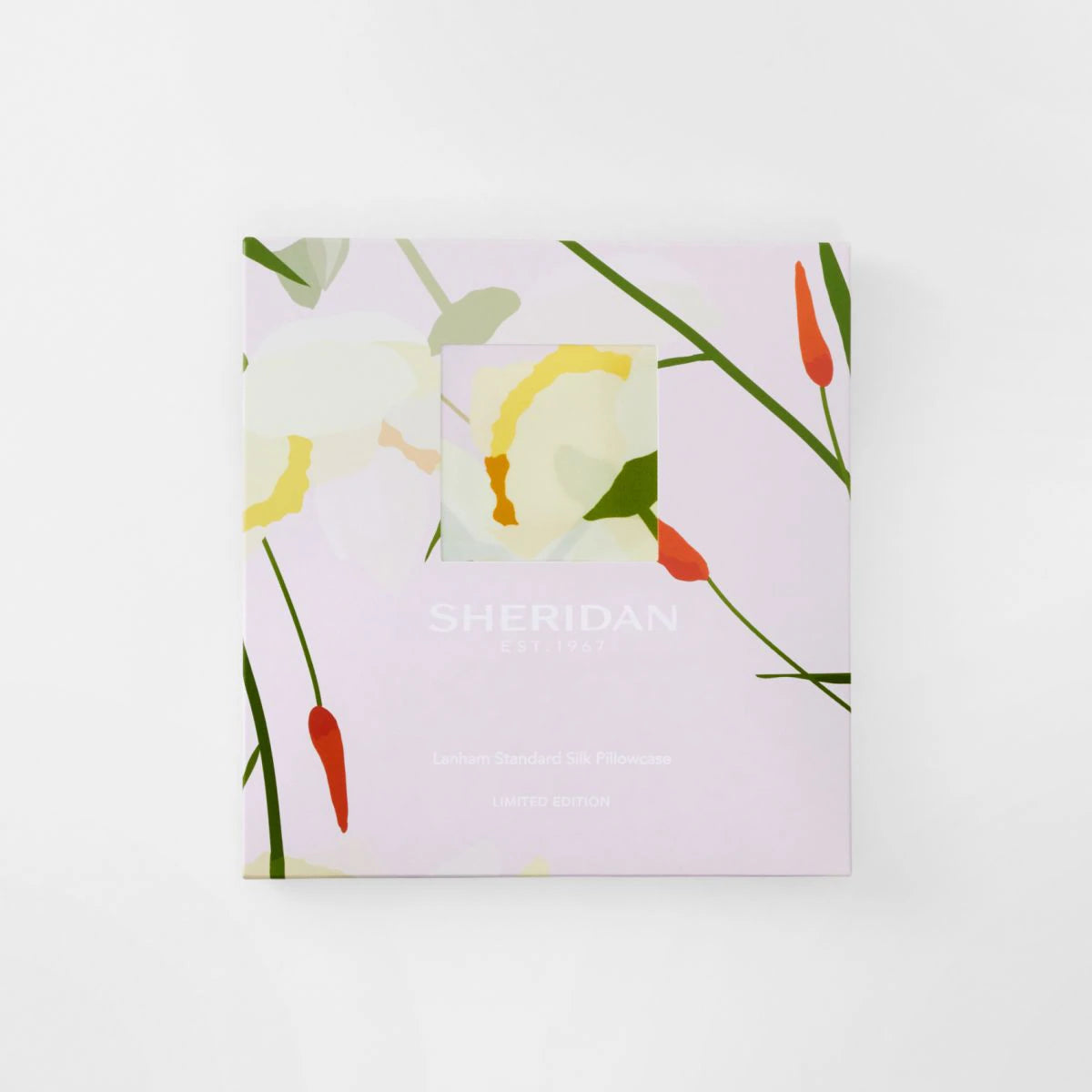 Sheridan Lanham Lilac Limited Edition Silk Pillowcase - 100% Mulberry Silk, Hypoallergenic & Cooling for Hair & Skin - Perfect for Luxury Bedding, Gift & Travel Accessories