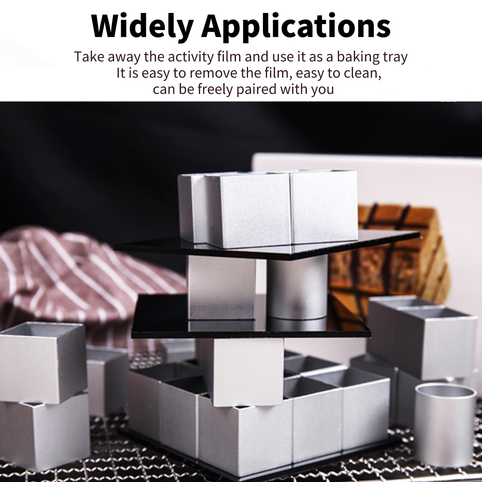 Raguso 3D Cube Cake Mold - Eco-Friendly & Easy Assembly for DIY Baking | Perfect for Home Bakers & Cake Shops | Birthday, Wedding & Party Decorations