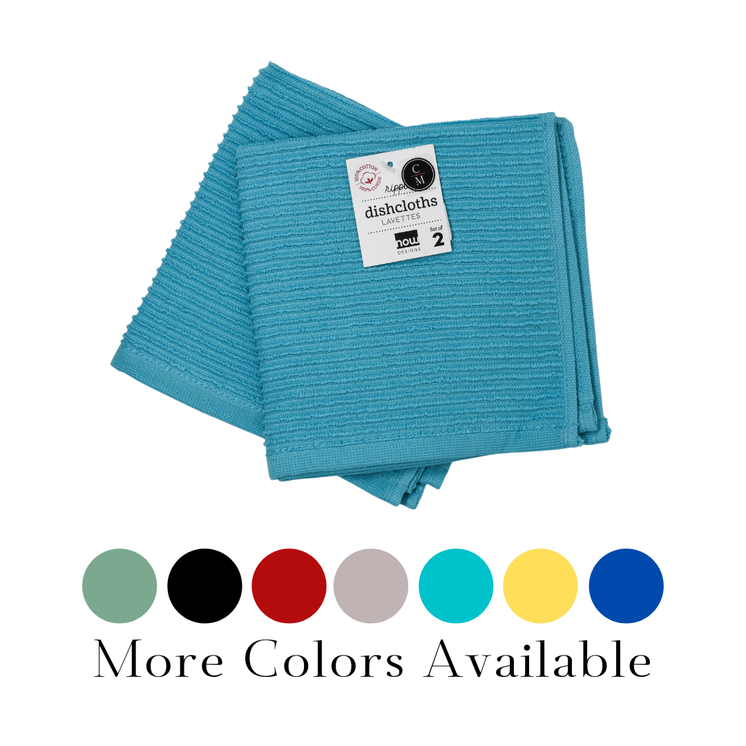 Eco-Friendly Ripple Dishcloth Set - Soft & Absorbent Kitchen Towels for Washing Dishes, Cleaning & Drying | Perfect for Home, Restaurant & RV Use