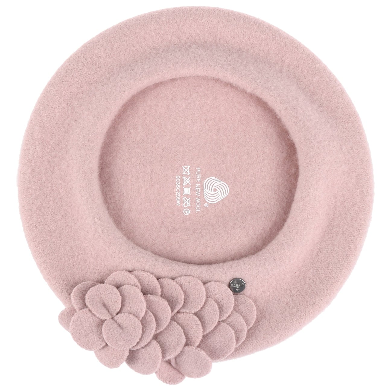 Lierys Agris Flower Wool Basque Beret - Classic French Style Winter Hat for Women, Perfect for Outdoor Activities, Travel & Fashion Accessories