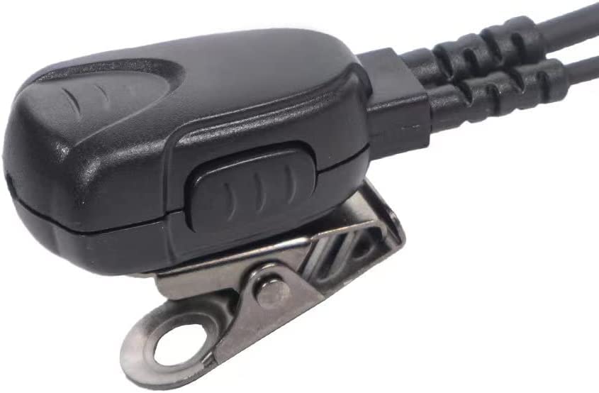 Midland Walkie Talkie Headset - D-Shape Earpiece with PTT Mic for GXT1000VP4, LXT500VP3, GXT1050VP4, GXT1000XB Two-Way Radios (2-Pin Connector) - Perfect for Construction, Security & Outdoor Adventures