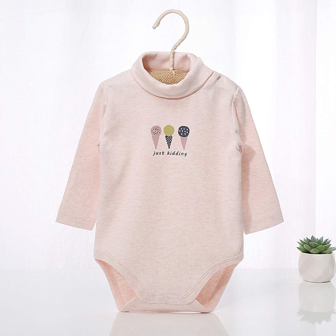 Baby Thermal Onesies - Long Sleeve Turtle Neck Bodysuit for Boys & Girls | Warm Winter Outfit for Infants | Perfect for Fall/Winter Playdates & Cozy Home Days