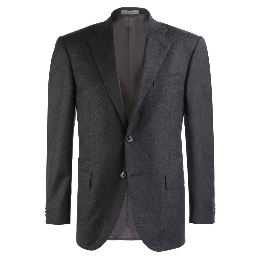 Premium CORNELIANI Flannel Leader Suit in Charcoal - Perfect for Business Meetings, Office Wear & Formal Events