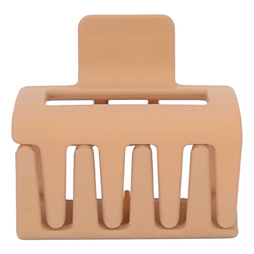 Matte Light Brown Rectangle Thick Hair Jaw Clips for All Hair Types - Strong Hold Hair Styling Accessories for Women, Men & Kids - Perfect for Updos, Ponytails & Everyday Hairstyles