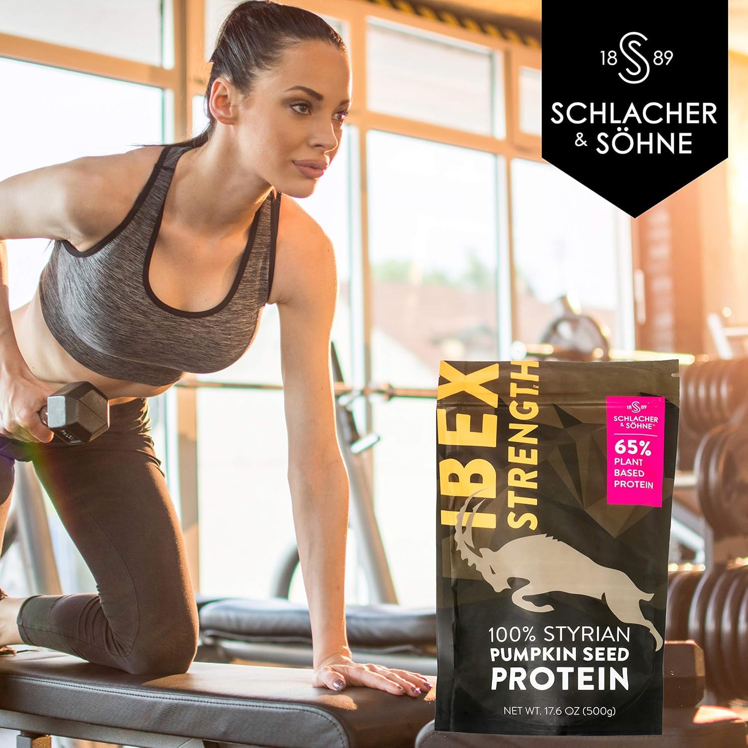 Schlacher & Söhne Organic Pumpkin Seed Protein Powder 17.6oz | 100% Pure Plant-Based Vegan Protein | Non-GMO, Gluten-Free, No Additives | Supports Immune System & Digestion | Made in Austria | Perfect for Smoothies, Baking & Post-Workout Recovery