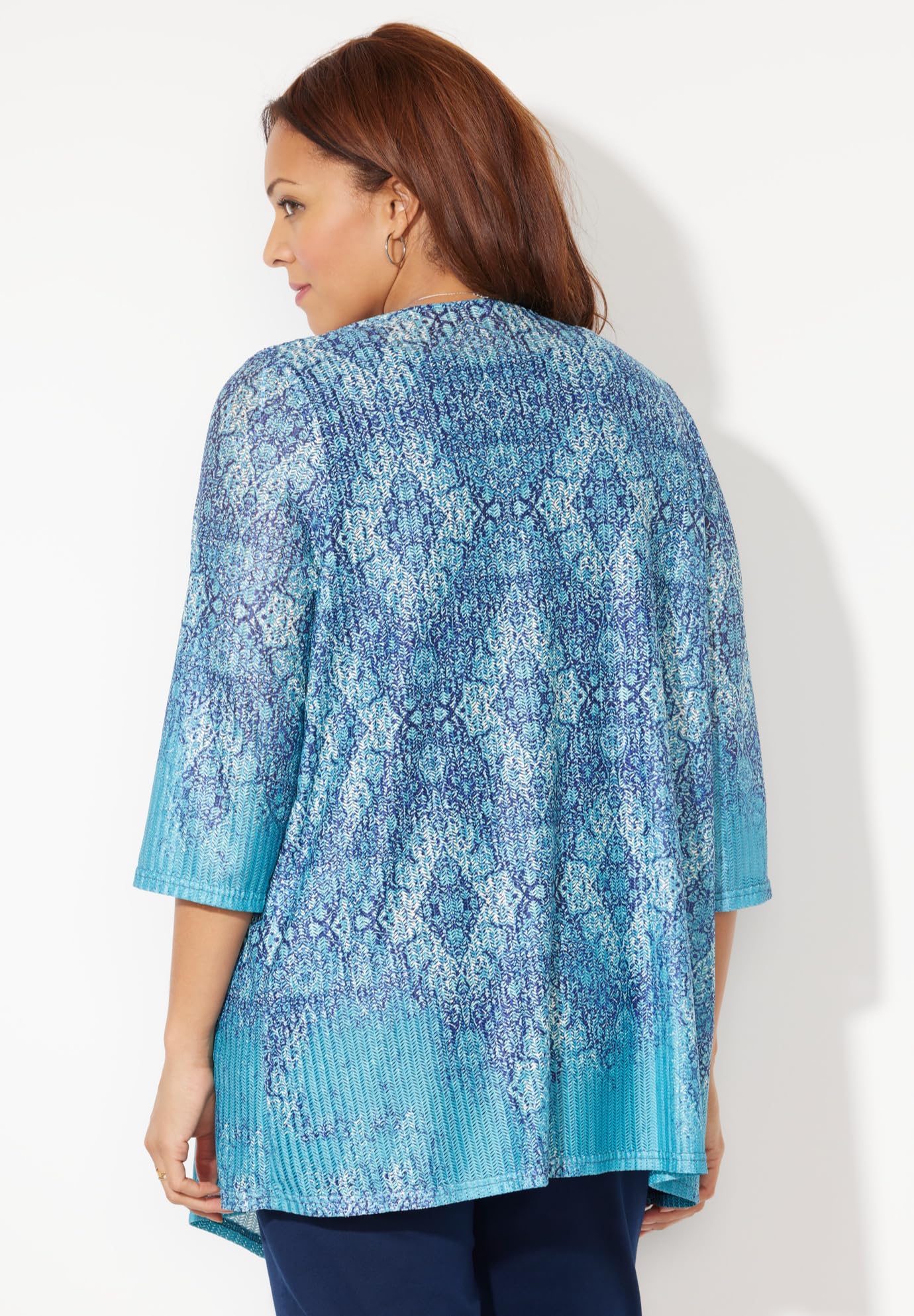 Catherine's Women's Plus Size Harmony Knit Herringbone Cardigan Sweater - Cozy & Stylish for Fall & Winter Outfits, Office Wear & Casual Layering