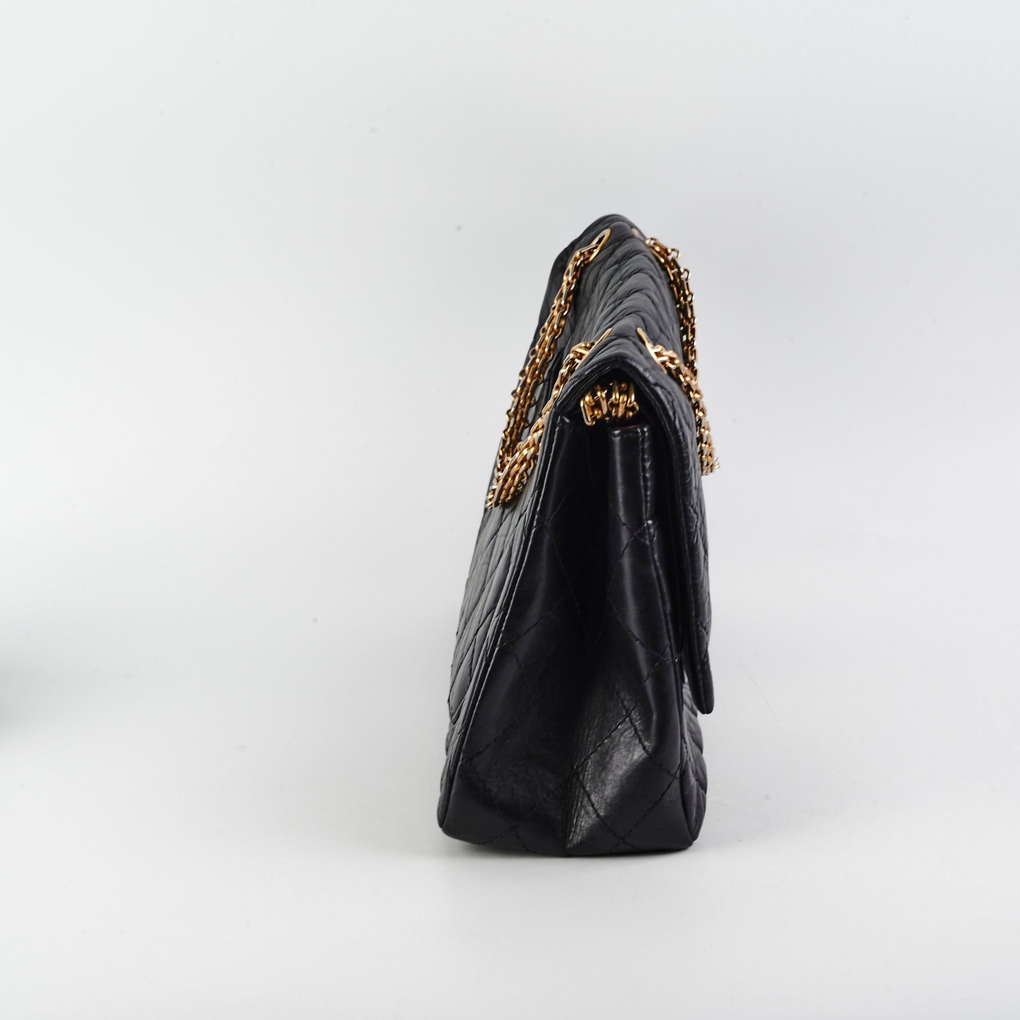Chanel Reissue 227 Black Leather Flap Bag - Classic Luxury Handbag for Women | Perfect for Evening Events, Parties & Special Occasions