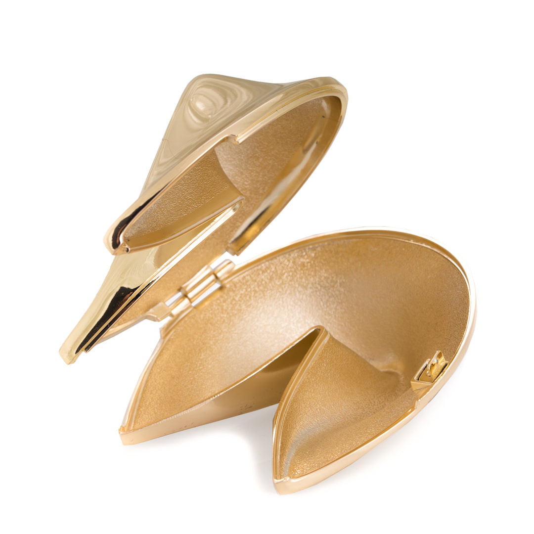 Lucky Gold Fortune Cookie Box - Chinese New Year Party Favors, Wedding & Birthday Celebration Treats