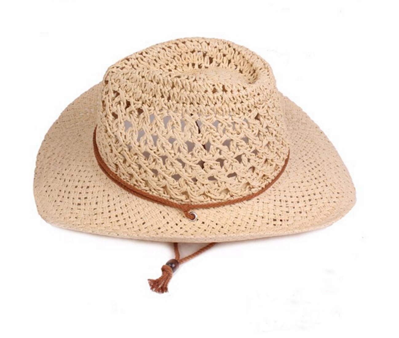 Foldable Straw Cowboy Hat for Men - Classic Western Wide Brim Sun Hat, Roll Up Raffia Newsboy Cap for Summer Outdoor Activities, Beach, Fishing & Gardening