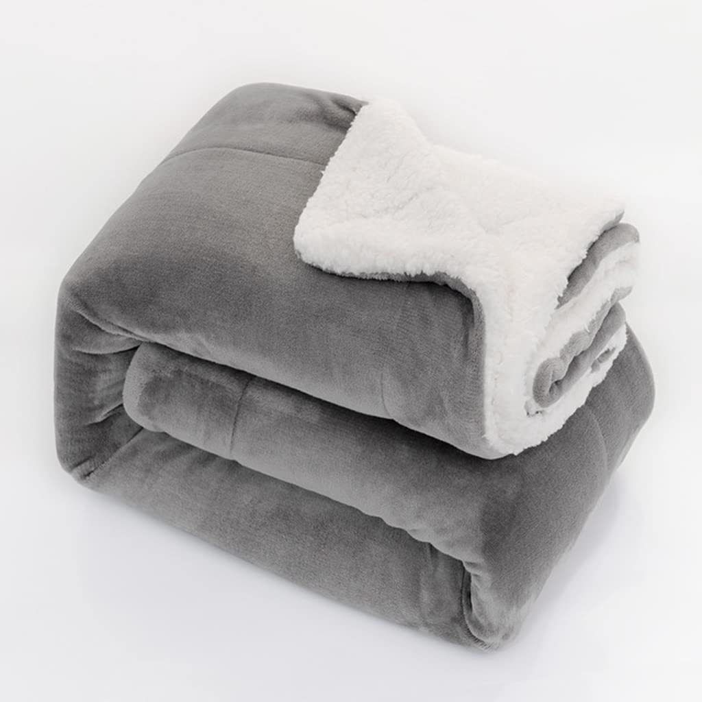 Premium Multi-Functional Soft Heating Blanket for Winter - 130x160cm Cozy Electric Throw (Grey/Beige) - Perfect for Home, Office & Travel Use