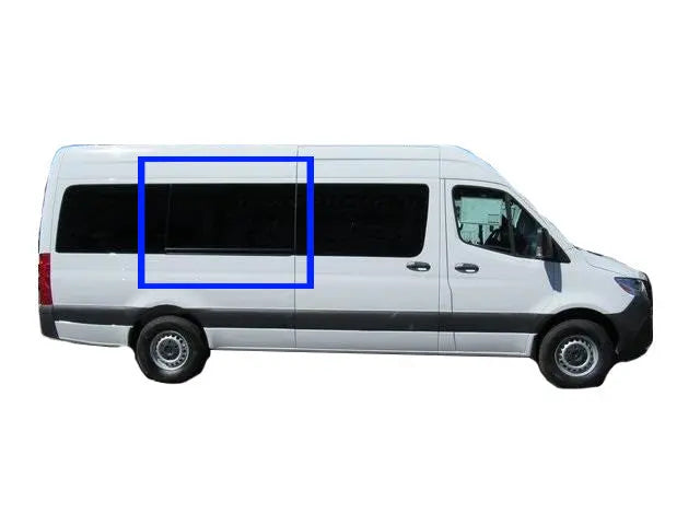 VWD Mercedes Sprinter Van Fixed Window Replacement for 2007-2023 Models - Passenger Side Middle Window (SR102 F) - Durable Auto Glass for Van Conversions & Cargo Vans