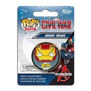 Marvel Captain America: Civil War Pop! Vinyl Pins - Iron Man Collectible for Fans | Perfect for Cosplay, Gifts & Display