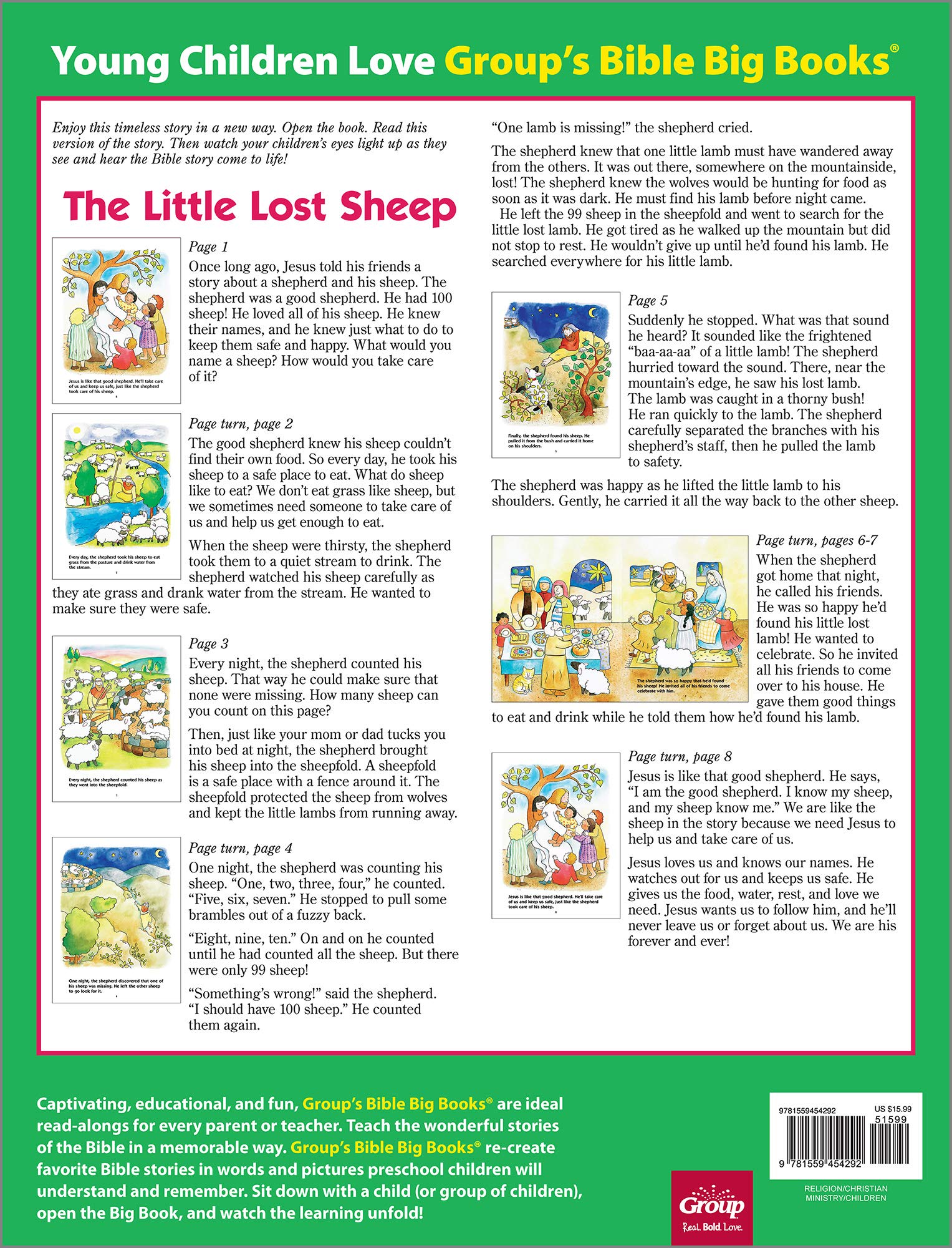 The Little Lost Sheep - Bible Big Books for Kids | Christian Storybook for Sunday School & Family Devotions