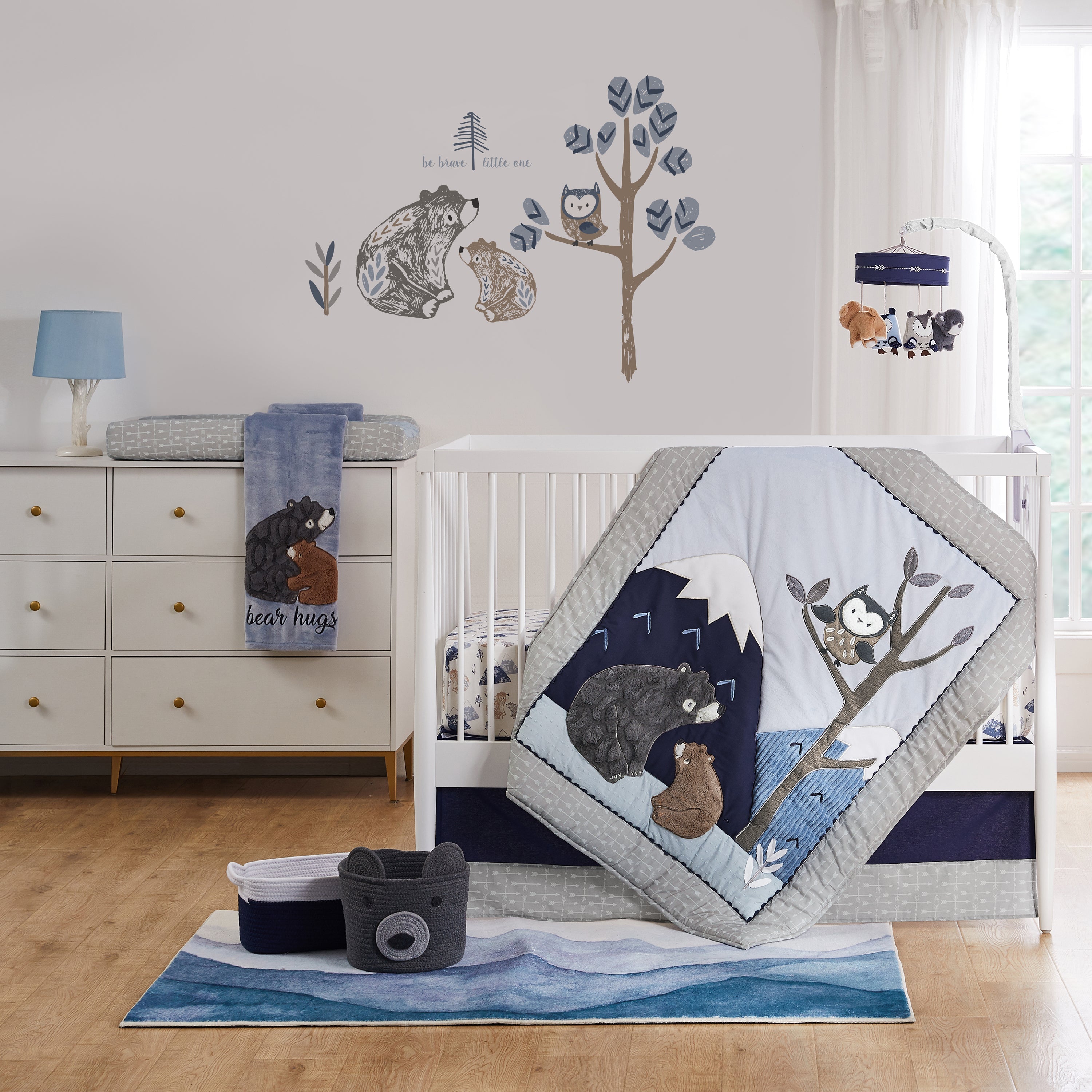 Rowan 5-Piece Crib Bedding Set - Soft Baby Crib Sheets, Blanket & Bumper Pad for Nursery Decor | Perfect for Newborns, Infants & Toddlers | Ideal for Nurseries, Daycares & Baby Showers
