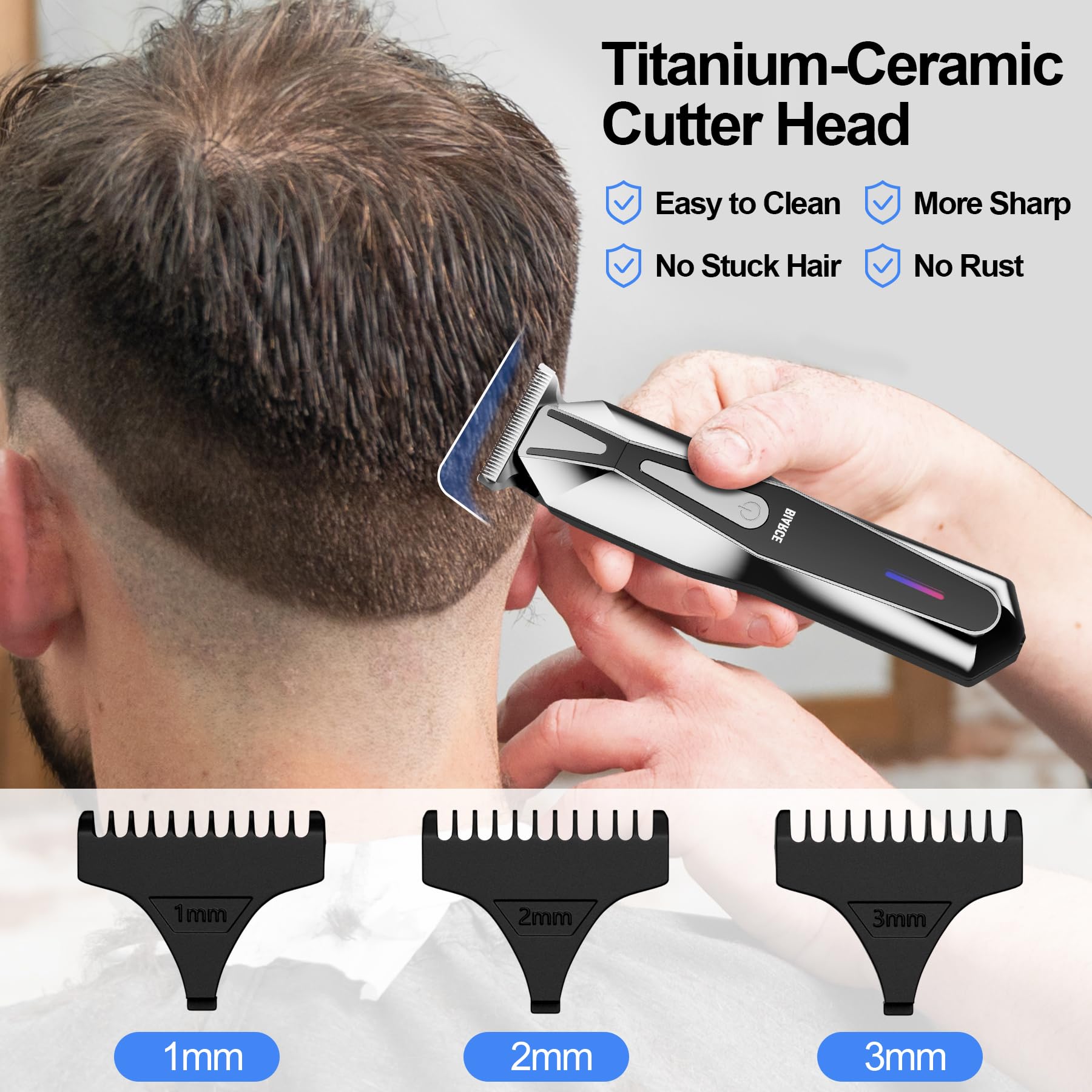 Professional Cordless USB Rechargeable Beard Trimmer for Men - Electric Hair Clipper & Body Groomer Kit with Precision Blades | Perfect for Home, Travel & Personal Grooming Needs