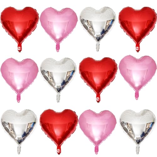 12 Red Pink Silver