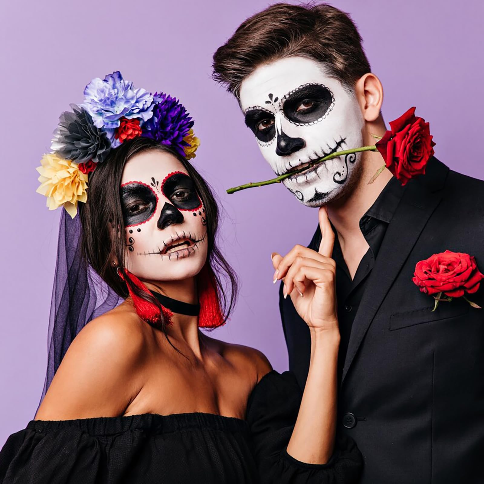 **Mysense White Face & Body Hair Paint Stick - Water-Based Washable Temporary Hair Color for Halloween, SFX, Skull, Zombie, Vampire Cosplay - Non-Toxic Cream Makeup (0.5oz) - Perfect for Costume Parties, Theater, and Special Effects**