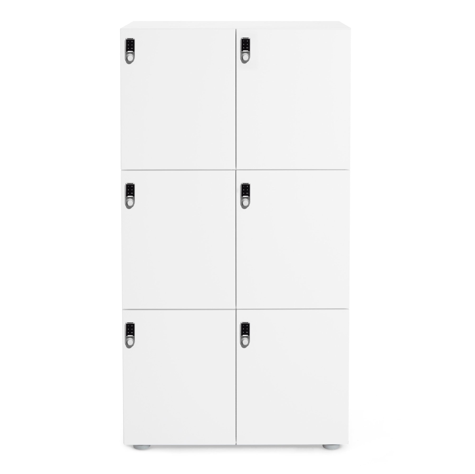 Stash Digital 6 Door Locker - Secure Electronic Storage Cabinet with Keypad Entry for Office, School, or Gym - Perfect for Valuables, Documents & Personal Belongings