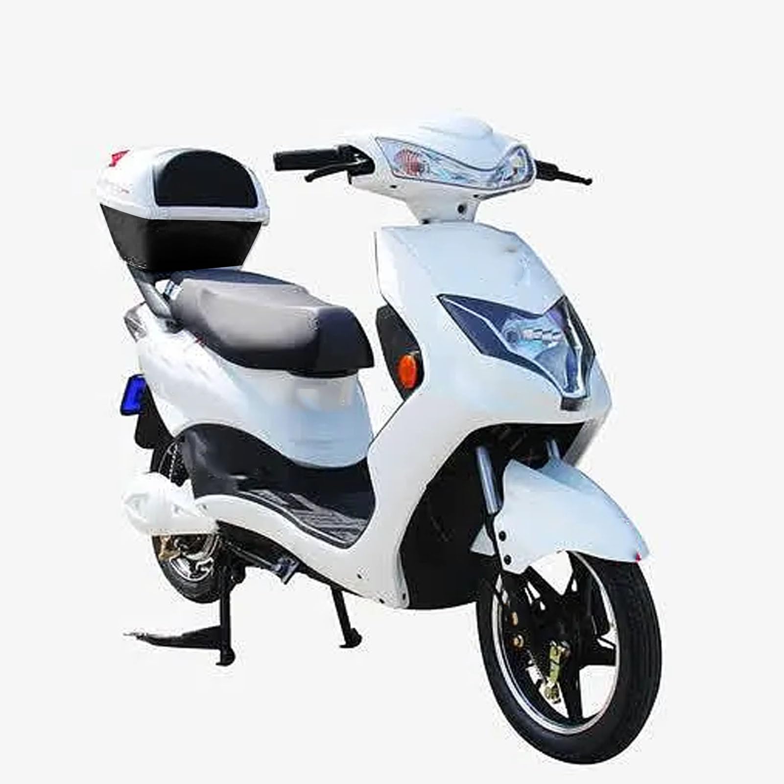 Universal Motorcycle Top Case - Large Capacity Rear Storage Box for Scooters (White) - Perfect for Commuting & Travel