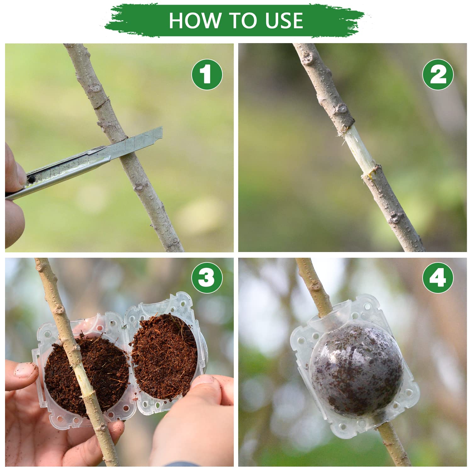 8 Pcs Air Layering Pods - Transparent Plant Rooting Grow Propagation Balls for Grafting & Cutting | Rooting Device for Indoor/Outdoor Plants, Gardening & Hydroponics