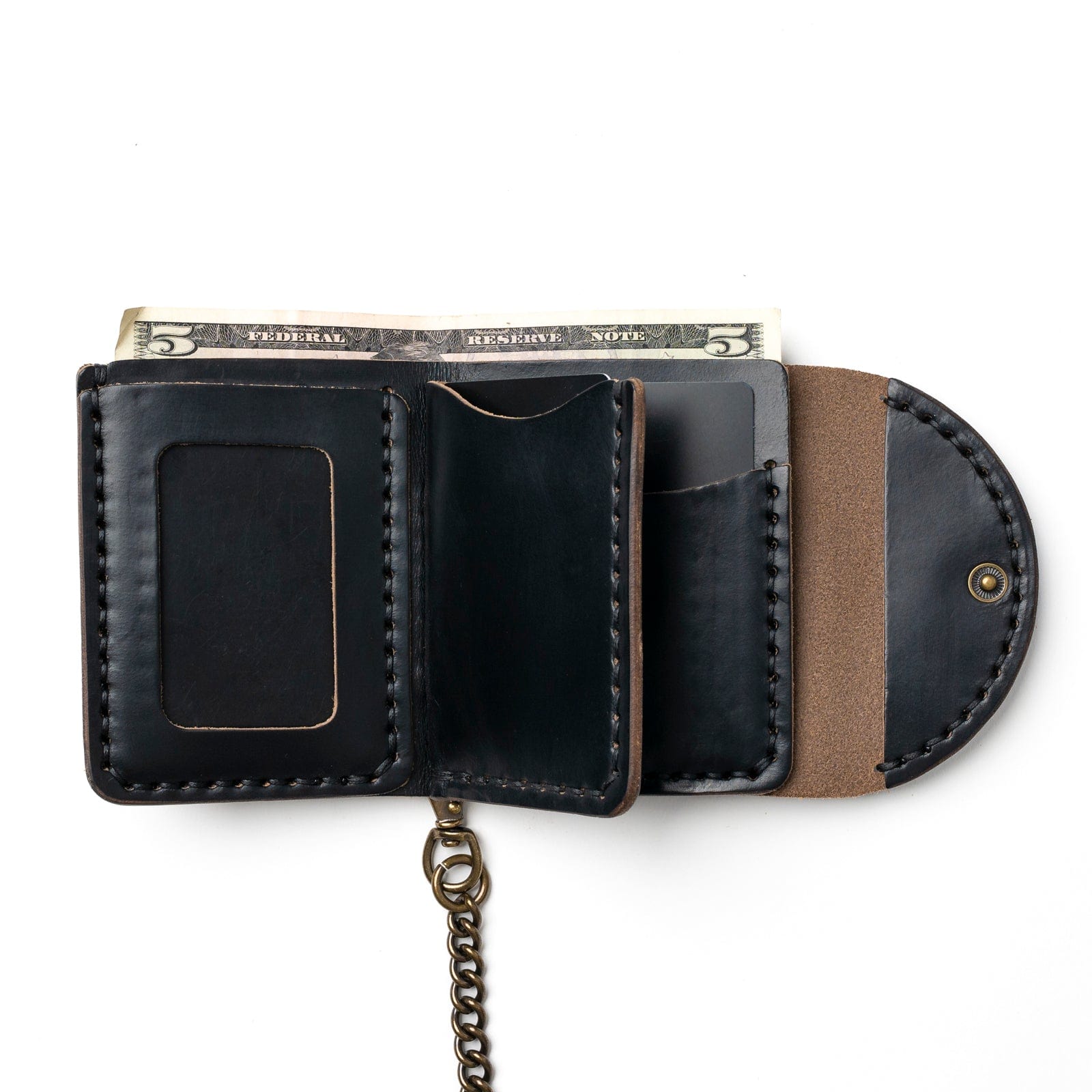 Genuine Leather Biker Wallet for Men - RFID Blocking Slim Minimalist Design - Perfect for Motorcycle Riders & Everyday Carry