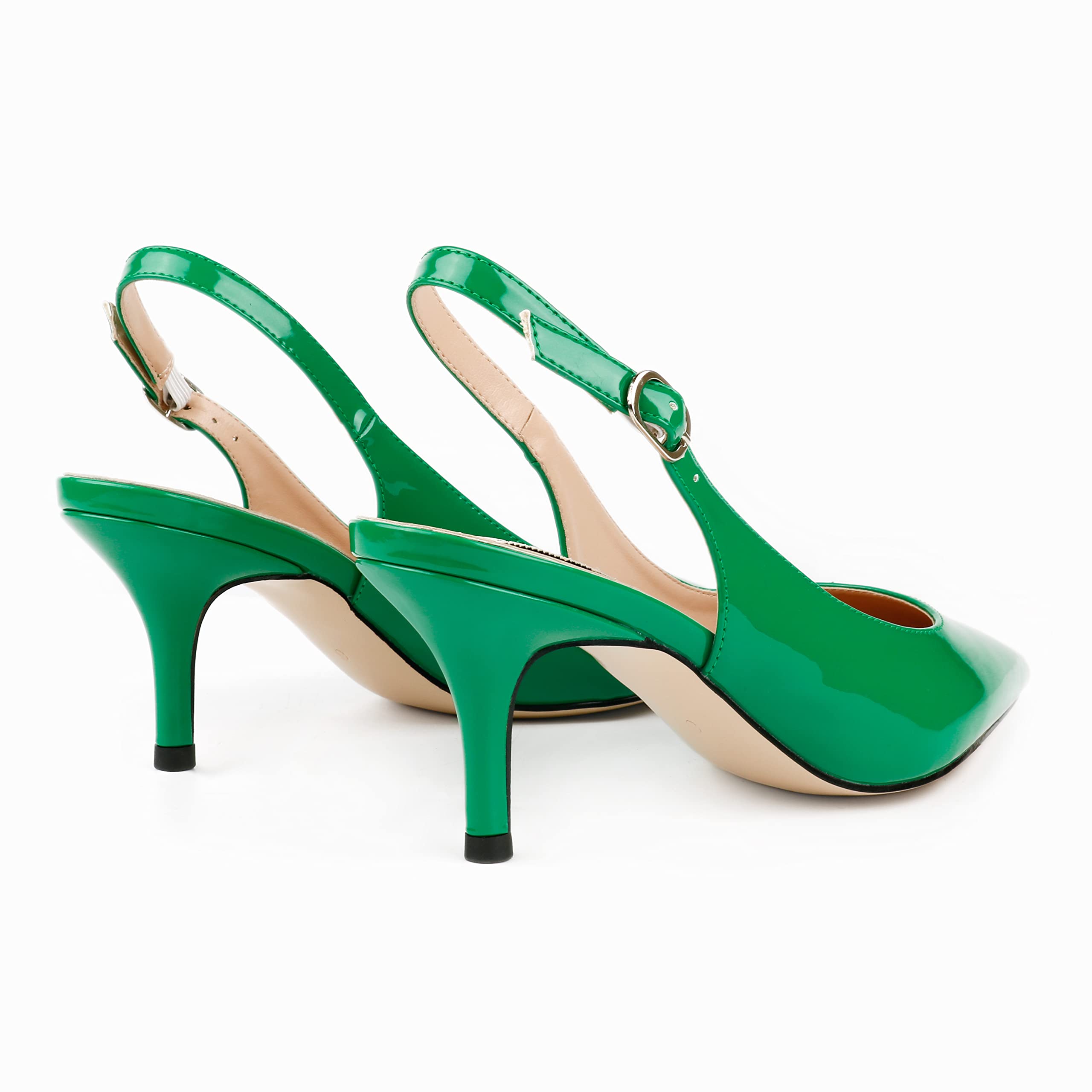 JOY IN LOVE Women's Kitten Heels - Slingback Pointed Toe Pumps & Sandals | Perfect for Office, Parties & Special Occasions