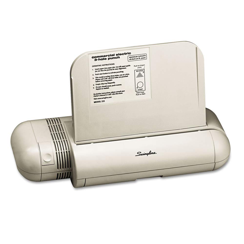 Swingline Commercial 3-Hole Electric Punch - Heavy Duty Paper Hole Puncher for Office, School & Home Use - Perfect for Binders, Reports & Document Organization