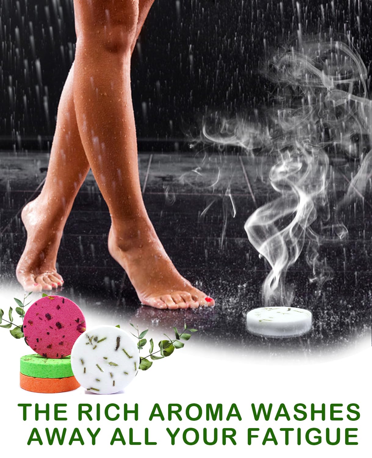 8 Pack Aromatherapy Shower Steamers with Natural Essential Oils - Relaxing Shower Bombs for Home Spa, Stress Relief & Self Care - Perfect Birthday Gifts for Women, Men & Mom - Includes Tray - Ideal for Bathroom Relaxation, Mother's Day Presents & Home Wellness