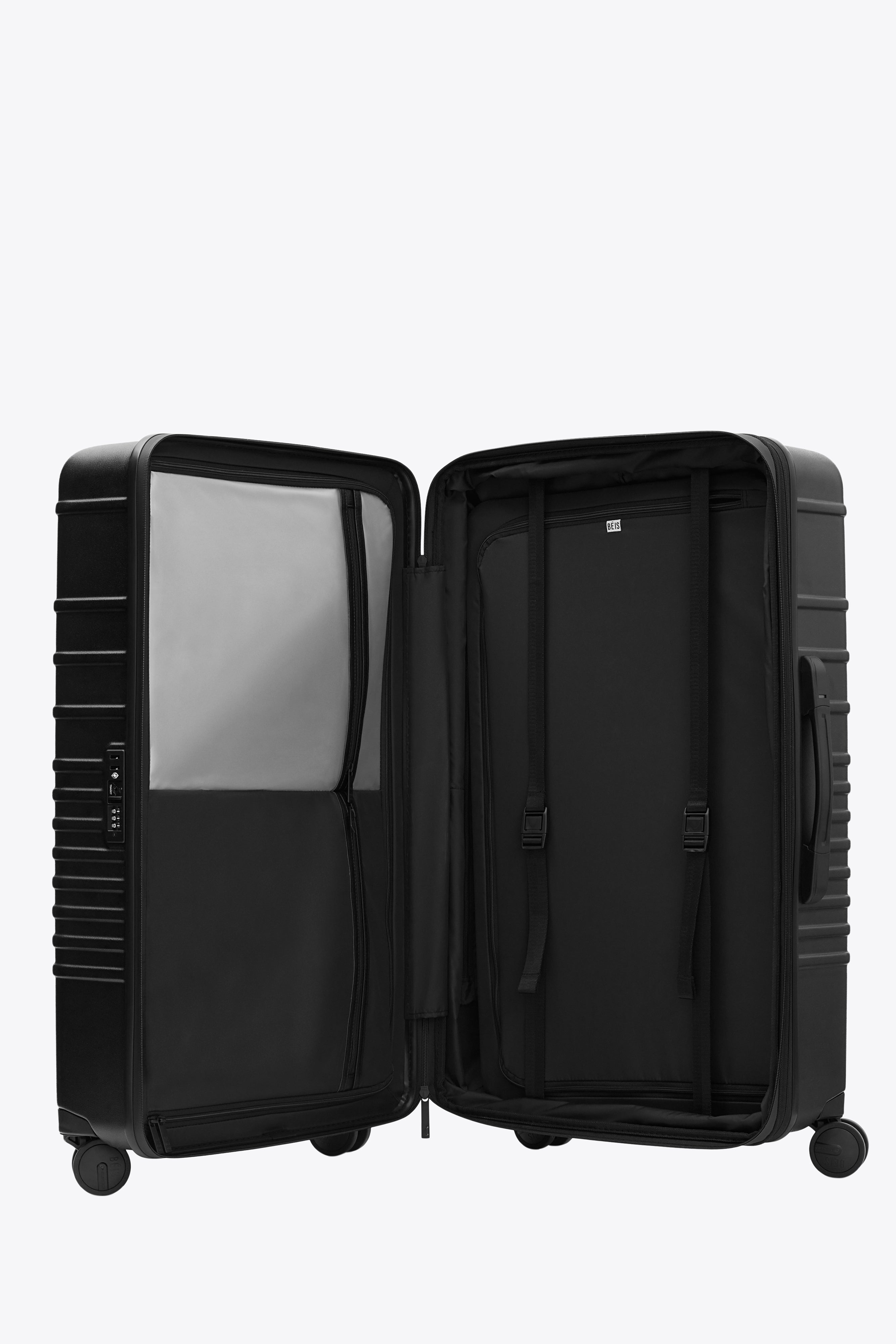 Large Black Check-In Roller Luggage - Perfect for Air Travel, Business Trips & Vacation Packing