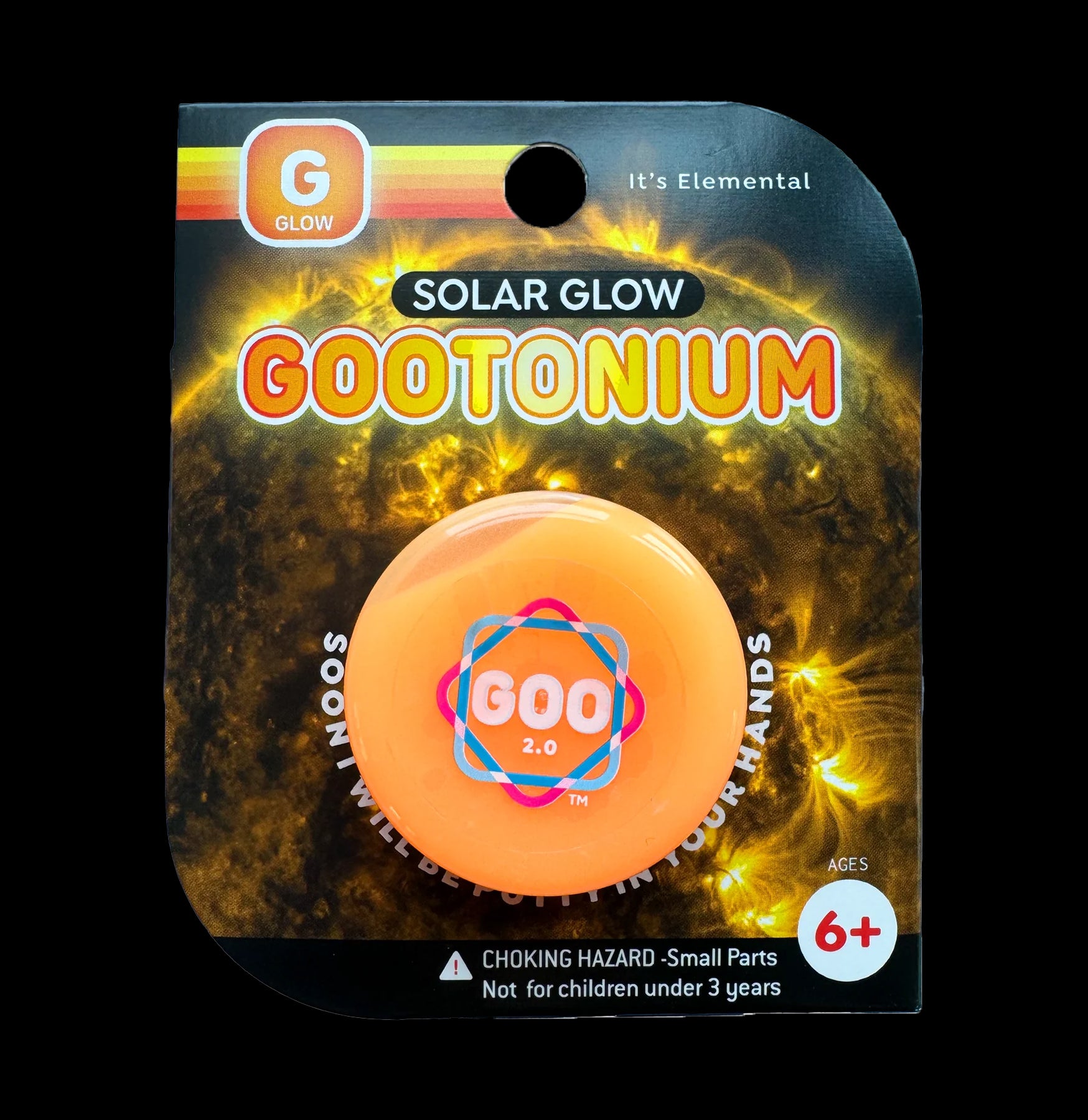 Glowing Orange Solar Putty - Non-Toxic, Reusable & UV Reactive for DIY Crafts, Science Experiments & Stress Relief - Perfect for Kids, Artists & STEM Education