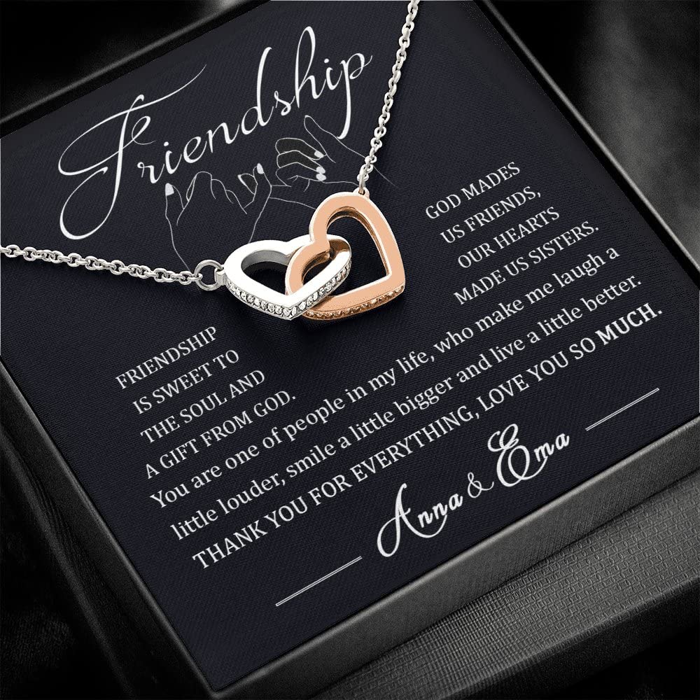 Friendship Heart Necklace for Women - Best Friend Gift, Soul Sister Jewelry, Unique Sister Keepsake - Birthday & Anniversary Present - Perfect for Everyday Wear, Valentine's Day, Mother's Day & Christmas - Ideal for Date Nights, Girls' Trips, Sister Bonding & Meaningful Moments - Great Gift for Best Friends, Bridesmaids & Loved Ones - Wear to Weddings, Parties, Romantic Dinners & Special Occasions - Perfect for Everyday Elegance, Heartfelt Gifting & Cherished Memories