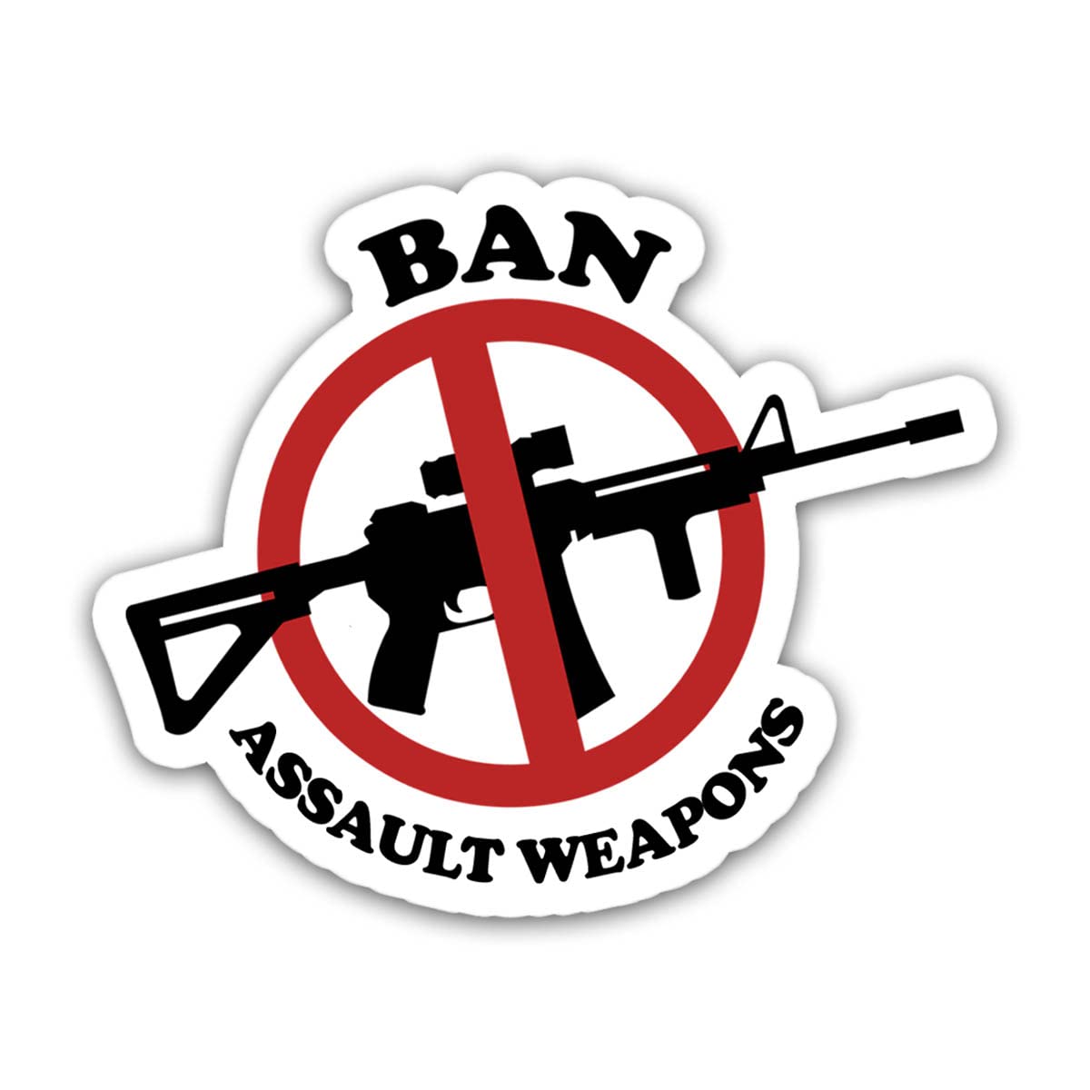 3Pcs Anti-Gun Stickers - Ban Assault Weapons & Gun Control Decals (3