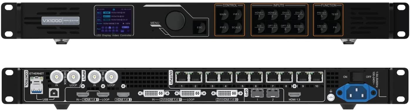 Novastar VX1000 LED Video Processor Controller - Professional LED Display Control System for Stage Shows, Concerts & Digital Signage