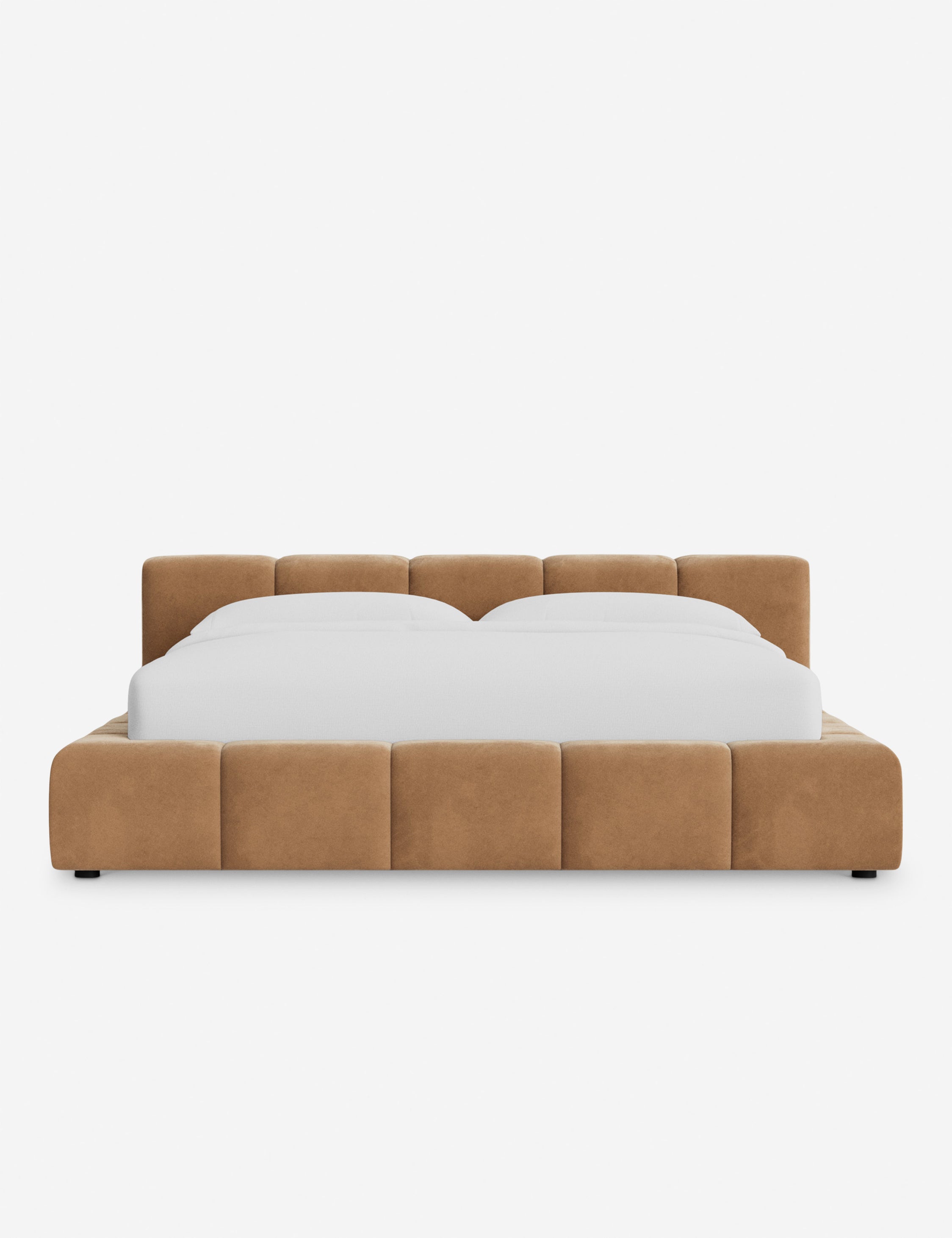 Cambry Platform Bed Frame - Modern Minimalist Wooden Bed with Headboard - Perfect for Bedroom, Guest Room & Small Spaces