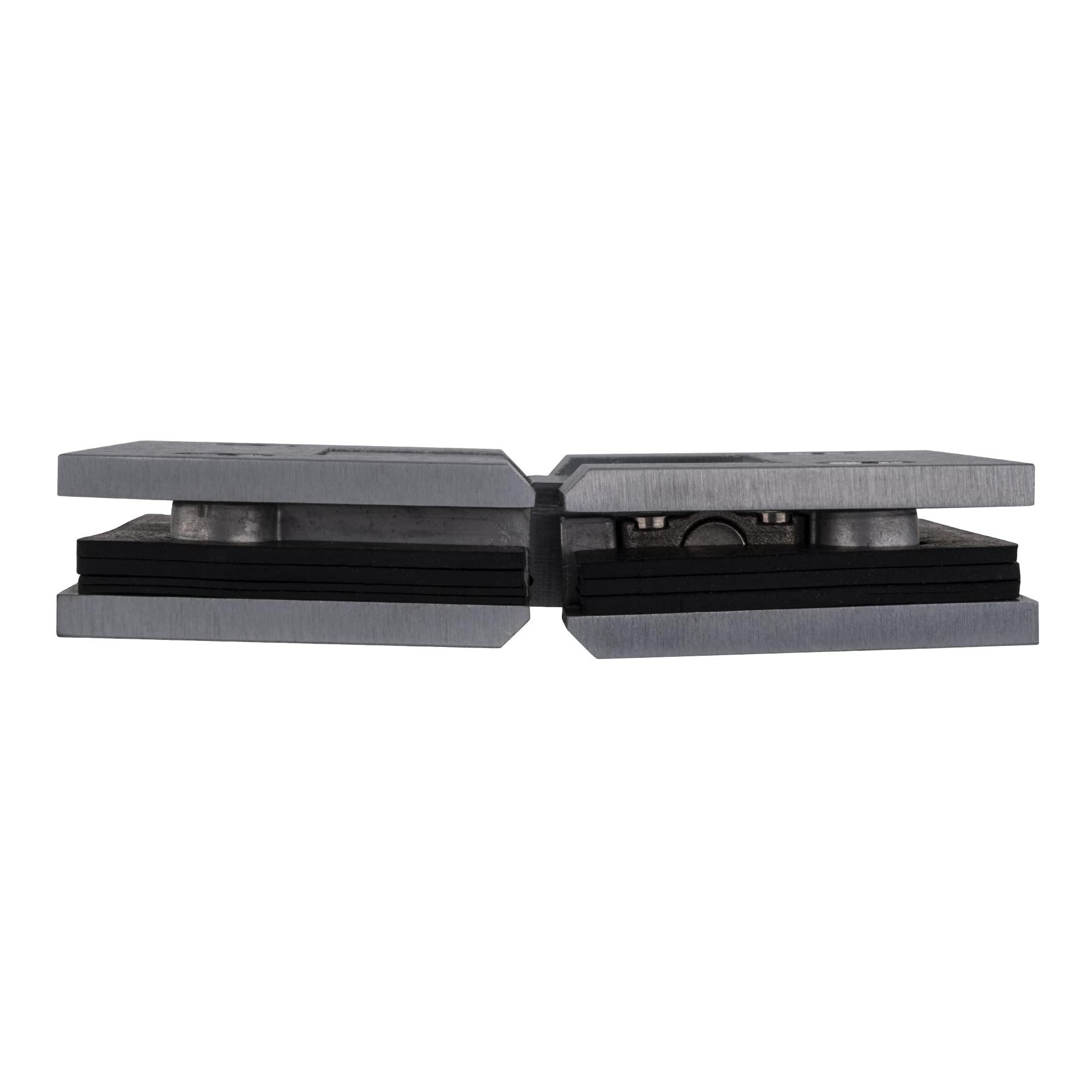 Brixwell H180GTGASC Adjustable 180 Degree Glass to Glass Door Hinge - Satin Chrome Finish for Modern Cabinets & Shower Doors - Perfect for Home & Commercial Use