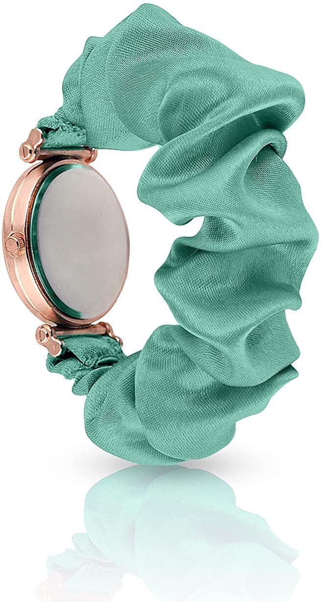 Scrunchie Korean Style Fashion Watch for Women & Girls - Casual Analog Wristwatch with Adjustable Band | Perfect for Everyday Wear, Office, School & Date Nights