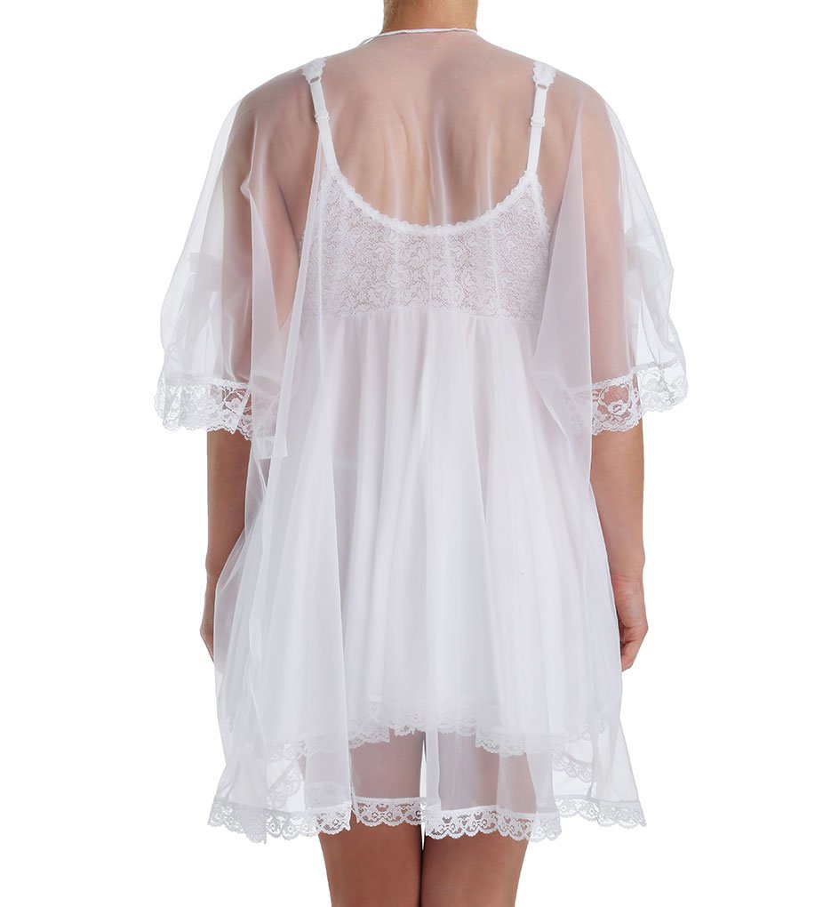 Plus Size Women's 3-Piece Babydoll Peignoir Lingerie Set XX3595 - Sexy Lace Nightwear for Valentine's Day & Bridal Shower